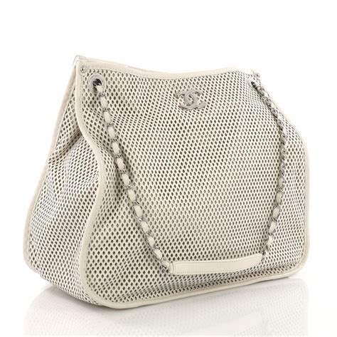 Chanel Up In The Air Tote Perforated Leather 